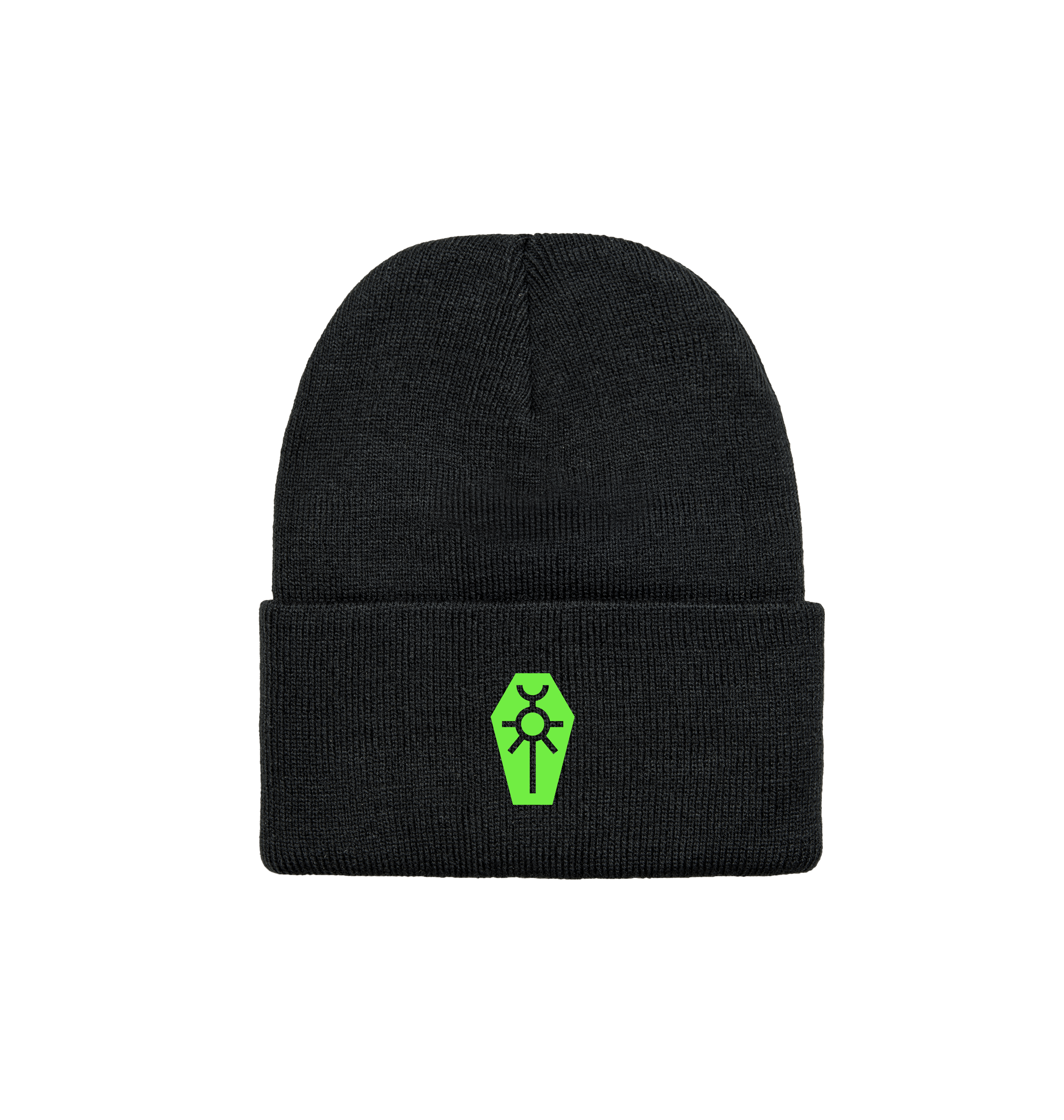 Black Necron Green Icon Beanie